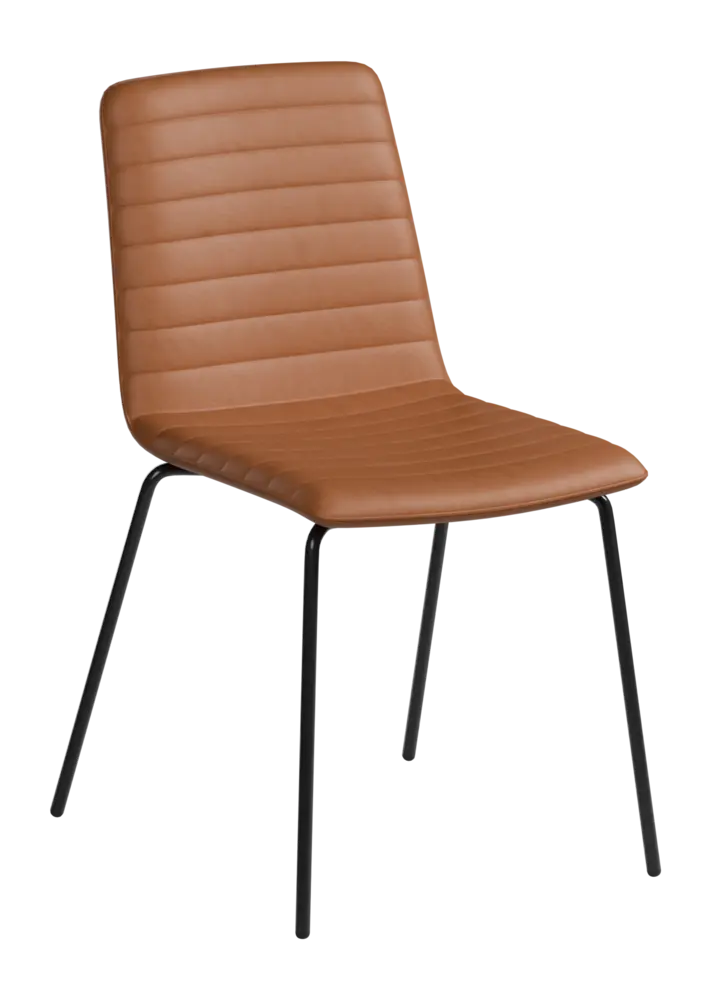 ARCA MEET BLACK, židle konferenční, ekologická kůže cappuccino